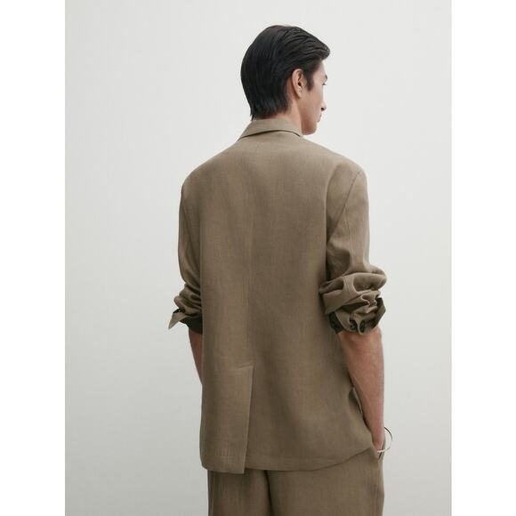 MASSIMO‎ DUTTI 100% linen blazer co-ord jacket - Picture 3 of 13